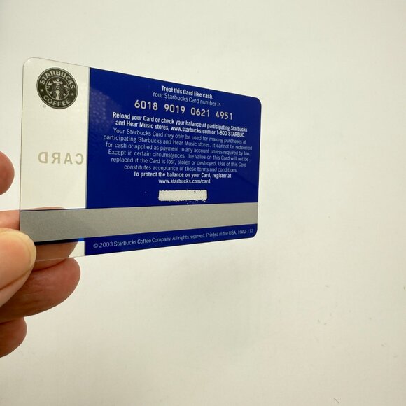 Starbucks Card 2004 HEAR MUSIC Blue Record Collectible Cards Original Logo RARE - Picture 3 of 3